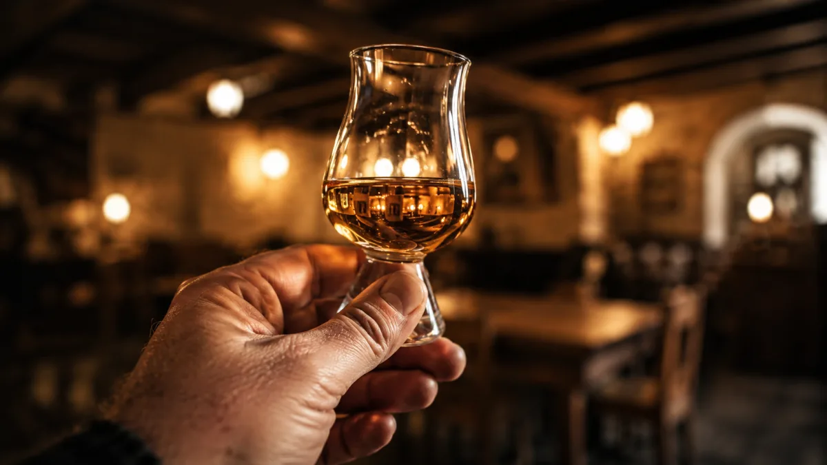 Jak se pálenka opravdu pije - tulipánové Glencairn sklo se slivovicí 45%