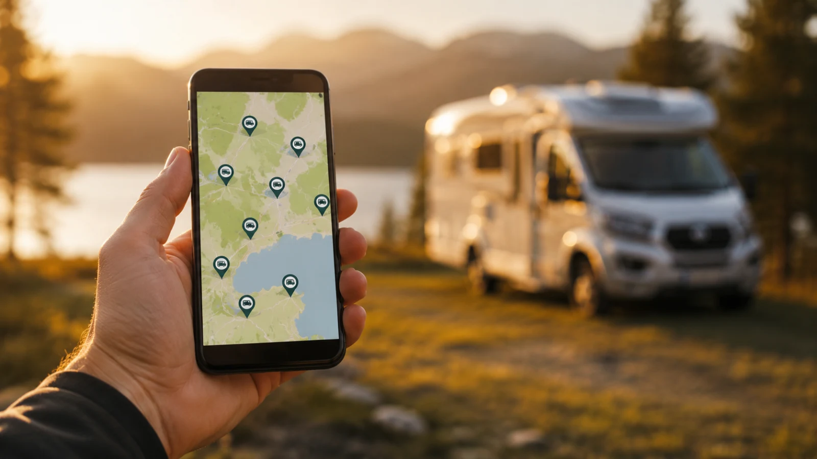 Mobil s mapou míst pro karavany - fman.cz