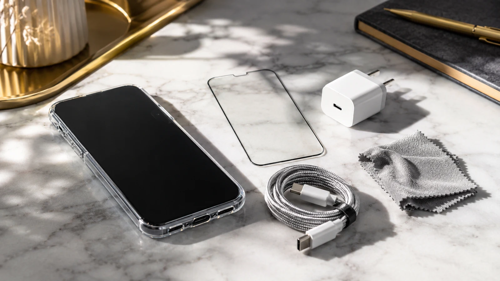 Příslušenství k iPhonu 2026: kryt, sklo, nabíječka a kabel — co opravdu potřebujete