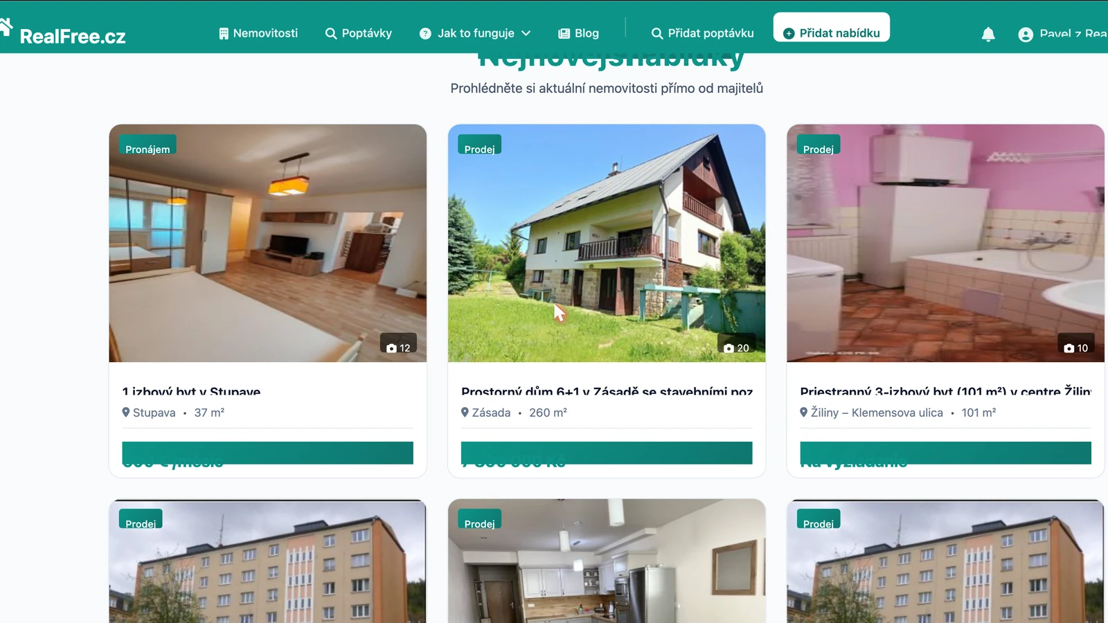 Aktuální nabídky nemovitostí na RealFree.cz přímo od majitelů - fman.cz