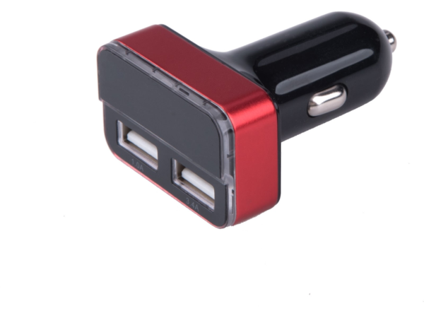 EXTOL ENERGY Nabíječka USB do auta, 12/24 V, 2xUSB, měřič, 3,4A, 17W 42084