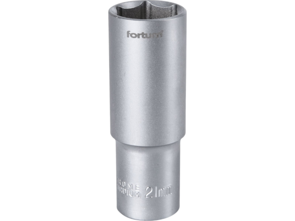 Fortum Hlavice nástrčná prodloužená 1/2", 21 mm, L 77 mm 4700521