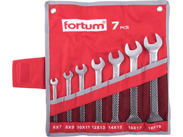 Fortum Klíče ploché, sada 7 ks, 6 - 19 mm 4730103