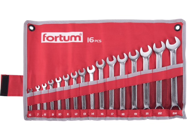 Fortum Klíče očkoploché, sada 16 ks, 6 - 24 mm 4730201