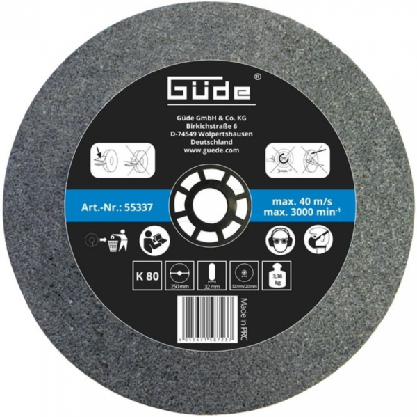 GÜDE Brusný kotouč 250 × 32 × 32 mm, K80 55337
