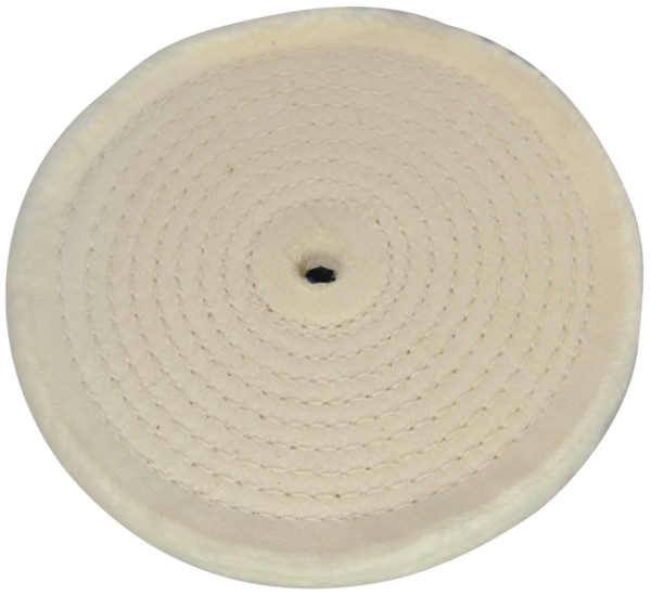 Spirálově sešitý bavlněný leštící kotouč 150 × 16 mm Silverline 105888