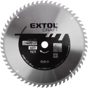 EXTOL CRAFT Kotouč pilový s SK plátky 400 × 3,5 × 30 mm, 60T 19122