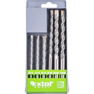 EXTOL CRAFT Vrtáky příklepové do betonu, sada 6 ks, 5 – 12 mm, SK 25048