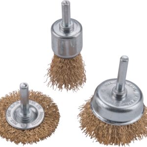 Sada pomosazených kartáčů (3ks) EXTOL CRAFT – stopka 6 mm