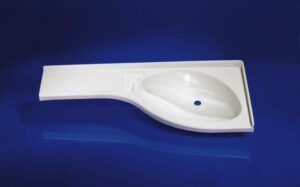 Rohové umyvadlo Comet 84 × 37,5 × 15 cm, levé