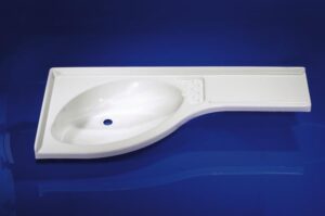 Rohové umyvadlo Comet 84 × 37,5 × 15 cm, pravé