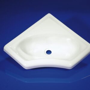 Rohové umyvadlo Comet s prolomením 34,5 × 34,5 x 11,6 cm