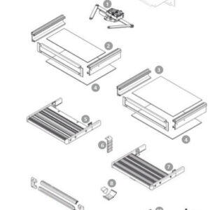 Vysouvací schůdek Thule Slide-Out Step V03 – náhradní díly varianta 6. montážní sada Thule Slide-Out Step Manual