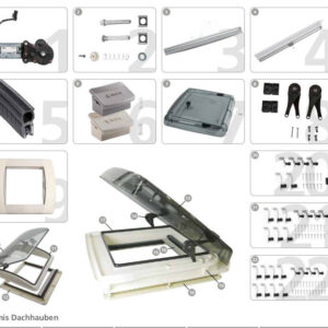 Střešní okno Remis REMItop vario II – náhradní díly varianta 7. akrylový náhradní kryt