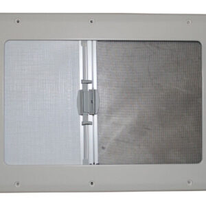 Okno Dometic S3 a S4 – vnitřní rám, krémově bílá barva rozměry (š × v) 1224 × 374 mm rozměr výřezu 1200 × 350 mm