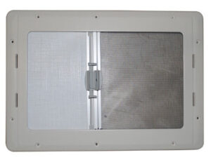 Okno Dometic S3 a S4 – vnitřní rám, krémově bílá barva rozměry (š × v) 1324 × 574 mm rozměr výřezu 1300 × 550 mm