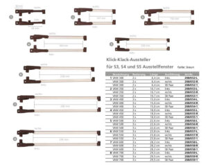 Okno Dometic S3, S4 a S5 – náhradní okenní vzpěra model 5. VAM 500