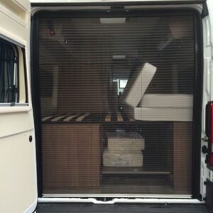 Plisovaná moskytiéra Horrex pro vestavby umístění zadní dveře verze Citroën Jumper, Fiat Ducato, Peugeot Boxer H2, H3