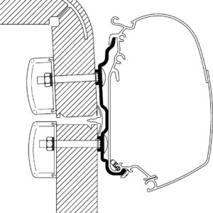 Adaptér pro Hymer Exsis, Camp od r. 2012 na markýzy Thule řady 5/8 délka 3,5 m