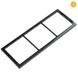 Černý krycí rámeček Inprojal pro zásuvky a vypínače varianta dvojrámeček