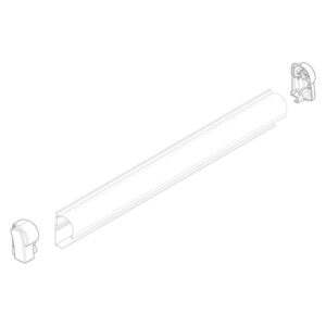 Koncovka pro markýzy Dometic PW 1500 barva pouzdra bílá orientace levá strana varianta manuální