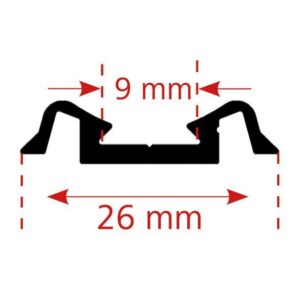 Krycí hliníková lišta Knaus Tabbert, 6 m