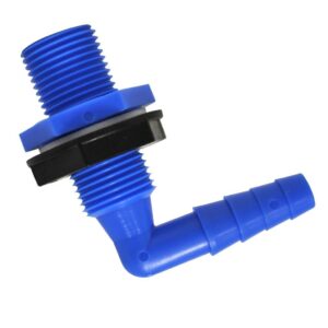 Úhlová průchodka nádrže LILIE pro hadice, závit 1/2", 10/12 mm