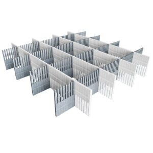 Nastavitelné přihrádky do kuchyňské linky Purvario barva světle šedá / tmavě šedá