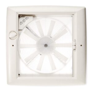 Střešní okno Thule Vent, 400 × 400 mm, s ventilátorem, 12 V barva bílá
