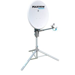 Manuální satelit na trojnožce Maxview Precision lnb Single velikost paraboly 55 cm