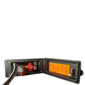 Vodní a plynová skříňka s rychlospojkou KAMA barva antracit