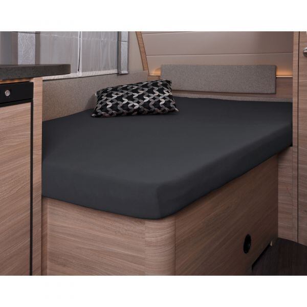 Prostěradlo do karavanu 195 × 137 cm barva titanová