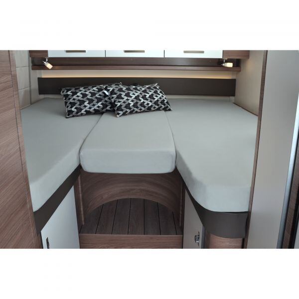 3dílný set prostěradel do karavanu Frankana barva stříbrná