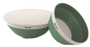 Sada multifunkčních skládacích misek Outwell Collaps barva tmavě zelená