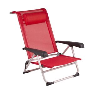 Plážové křeslo Bo-Camp Saint-Tropez barva červená