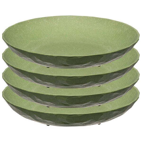 Sada hlubokých talířů Koziol Club Plate 220 4 ks barva tmavě zelená