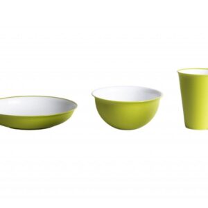 Set plastového nádobí Omada Sanaliving zelený 3 ks