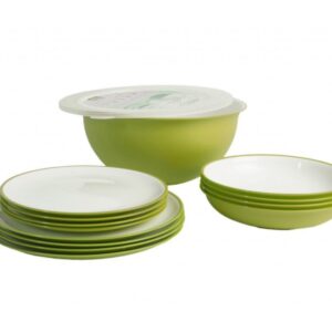Set plastového nádobí Omada Sanaliving zelený 14 ks