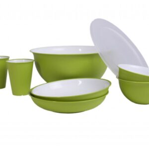 Set plastového nádobí Omada Sanaliving zelený 8 ks