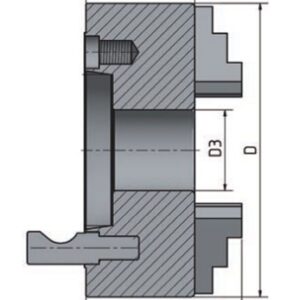 OPTIMUM 4-čelisťové sklíčidlo s nezávisle stavitelnými čelistmi ø 400 mm Camlock 8 3442890