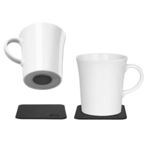 Magnetické hrnky Silwy 270 ml, 2 ks barva bílá