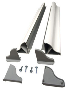 Sada hliníkových držáků pro solární panely Carbest barva bílá délka 410 mm