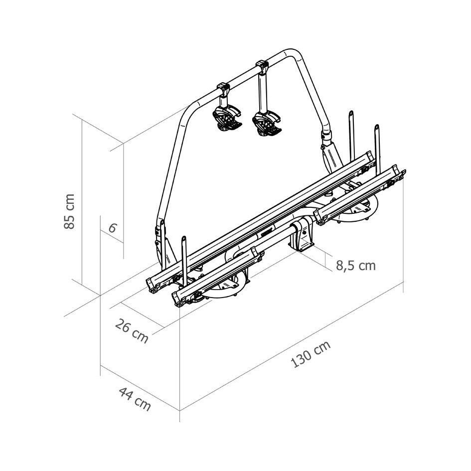 Nosič kol Thule Caravan Superb XT model Short