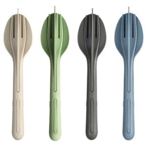 Skládací příborová sada Koziol KLIKK barva zelená