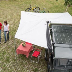 Rohová markýza Fiamma Compass 220, plátno šedé barva stříbrná