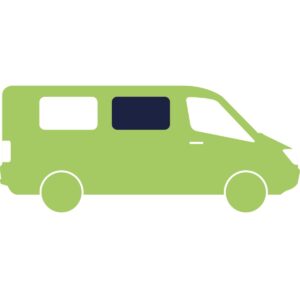 Posuvné přední boční okno Carbest pro Mercedes-Benz Vito 2004–2014 orientace na straně spolujezdce