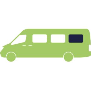 Pevné zadní boční okno Carbest pro Fiat, Peugeot, Citroën, Opel orientace na straně řidiče