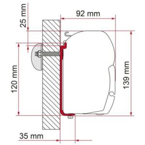 Univerzální adaptér Fiamma AS na markýzy Fiamma F45/F70 délka 400 cm