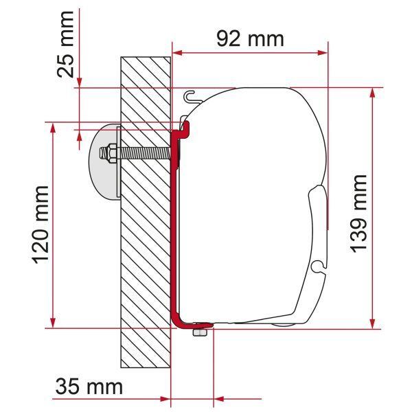 Univerzální adaptér Fiamma AS na markýzy Fiamma F45/F70 délka 400 cm