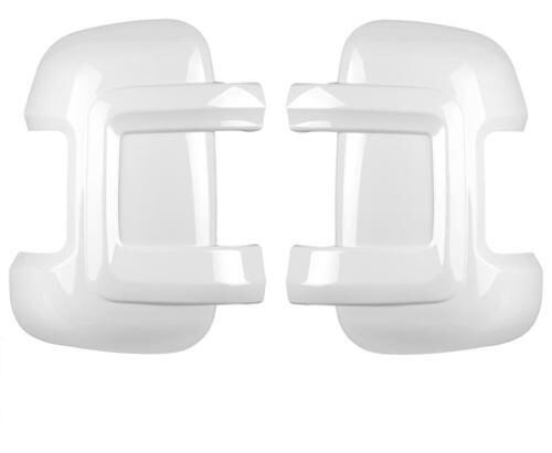 Dlouhé ochranné kryty zrcátek Carbest pro Fiat Ducato, sada 2 ks barva bílá